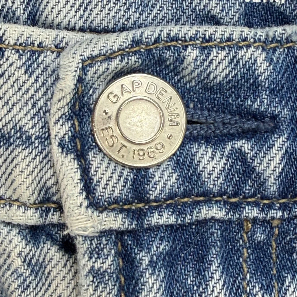 Gap Jeans Girls 16 Slim Low Stride Blue Baggy Distressed Y2K Skater Streetwear
